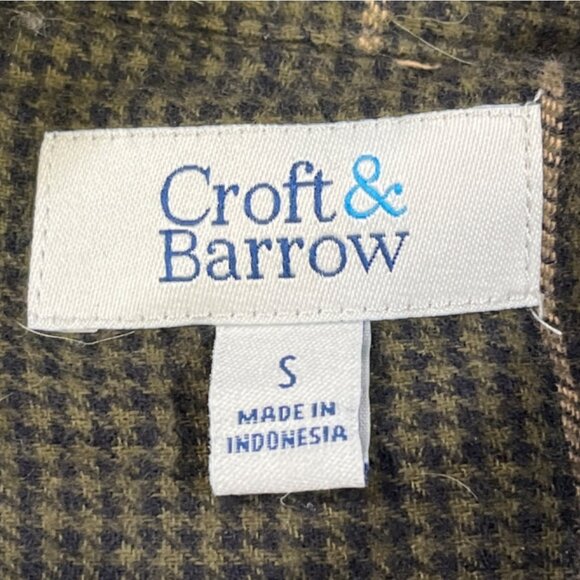 Croft & Barrow Men's Green Flannel Shirt/Button Up Sz S SKU 4956 - Picture 4 of 6